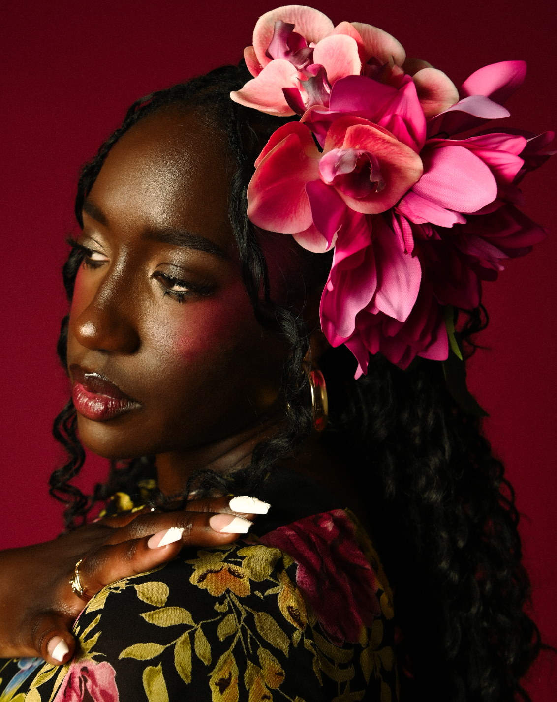 #5."Femme NOIR" by Cynthia Abalo Original 16x20'' (mounted)