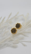 Gold & Black Hmong Heritage Studs